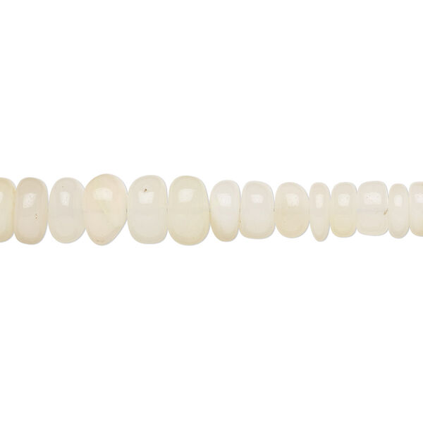 Bead, Ethiopian opal (natural), 3x1mm-7x4mm graduated hand-cut rondelle, C grade, Mohs hardness 5 to 6-1/2. Sold per 18-inch strand. image number 0