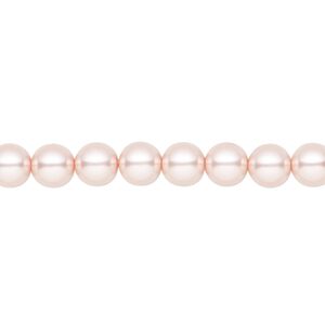 Pearl 25pk rosaline, Preciosa Czech crystal 6mm round