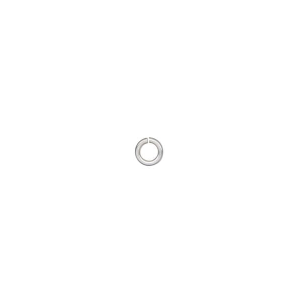 Jump ring 1pkg100 aluminum, 4mm round, 20 gauge / 2.4mm inside diameter / silver image number 0