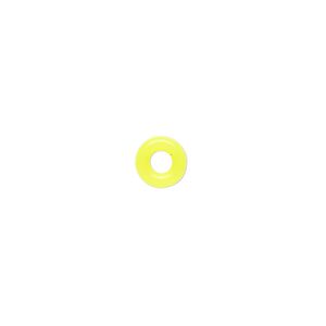 Component, Oh! Ring™, silicone, neon yellow, 7mm round with 3mm hole. Sold per pkg of 300.