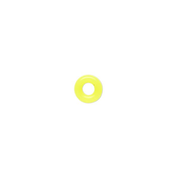 Component, Oh! Ring™, silicone, neon yellow, 7mm round with 3mm hole. Sold per pkg of 300. image number 0