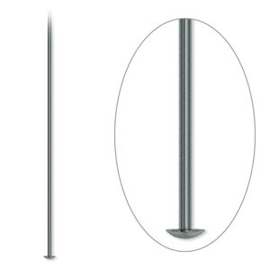 Head pin, gunmetal-plated brass, 2 inches, 21 gauge. Sold per pkg of 1,000.