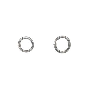 Loop Lock™, JBB Findings, gunmetal-plated brass, 8mm smooth round. Sold per pkg of 4.
