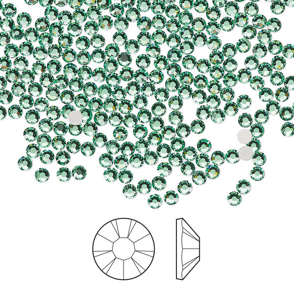 Flat back 1440pk Caribbean Sea foil back, Preciosa MAXIMA Czech crystal rhinestone 2.1-2.3mm chaton rose round SS7 image number 0
