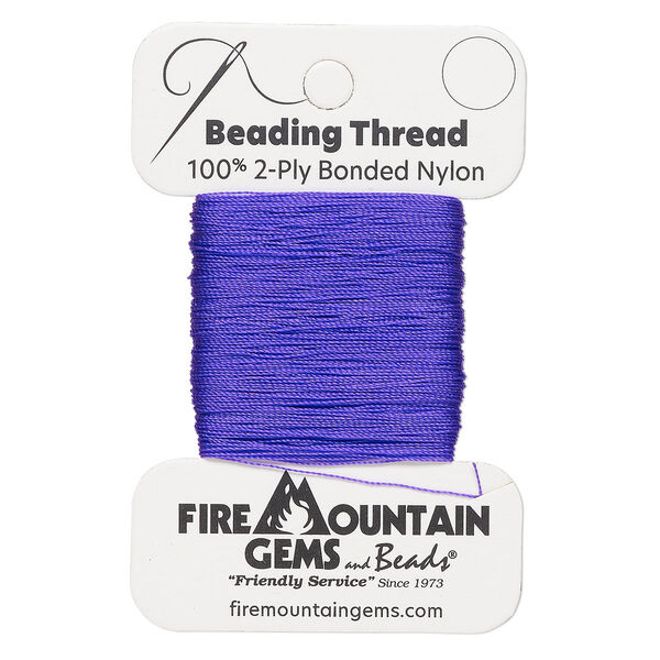 Thread, nylon, purple, size AA. Sold per 50-yard card. image number 0