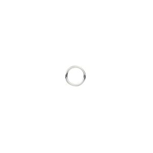 Jump ring, sterling silver, 6mm soldered round, 4.7mm inside diameter, 22 gauge. Sold per pkg of 50.