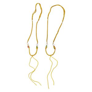 Imitation silk / jadeite 1pkg2, macramé necklace cord adjustable 20 inch / 5.5 inch dangle 2-3.5mm