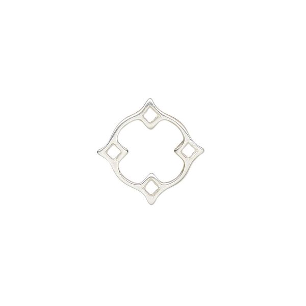 Component, Amoracast®, sterling silver, 13mm nimbus diamond. Sold individually. image number 0