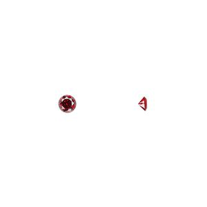 Gem, cubic zirconia, garnet red, 3mm faceted round, Mohs hardness 8-1/2. Sold per pkg of 5.