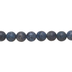 Dumortierite 1pkg1, matte round bead natural 8 inch 6mm