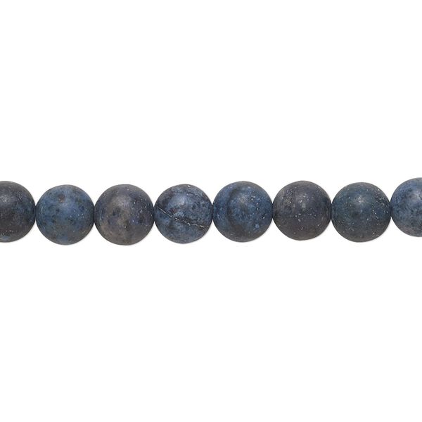 Dumortierite 1pkg1, matte round bead natural 8 inch 6mm image number 0