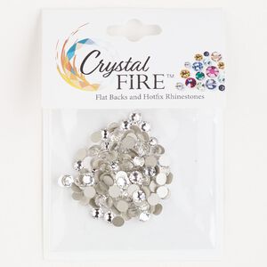 Flat back 1pkg144 crystal clear foil back, Crystal Fire® rhinestone 3.8-4mm rose round SS16 2058