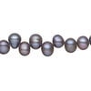 Freshwater pearl 1pkg1, top-drilled rice, 15.5-16 inch blue peacock 7x6mm-9x7mm matte cultured image number 0