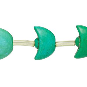 Bead, "turquoise" (resin) (imitation), kelly green and apple green, 19x12mm ingot. Sold per pkg of 14.
