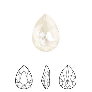 Fancy stone 1pk crystal linen ignite, Crystal Passions® 18x13mm pear 4320