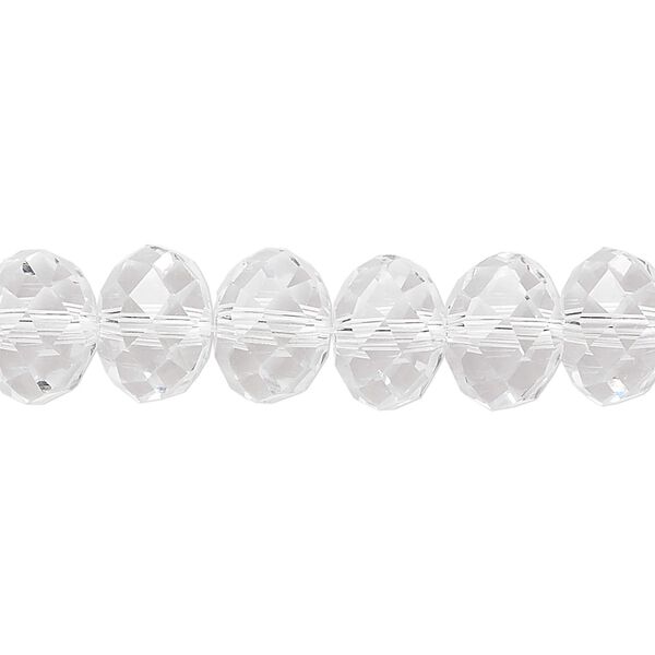 Bead 1pk 48 facets clear, Celestial Crystal® 10x8mm rondelle 15.5-16 inch image number 0