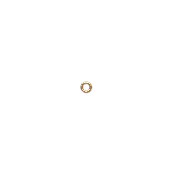 Jump ring, 14Kt gold-filled, 3mm round, 1.5mm inside diameter, 20 gauge. Sold per pkg of 20. image number 0
