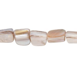 Bead, mother-of-pearl shell (natural), mini to small nugget, Mohs hardness 3-1/2. Sold per 15" to 16" strand.