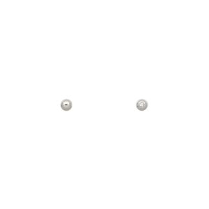 Bead, imitation nickel-plated brass, 2.5mm round. Sold per pkg of 100.