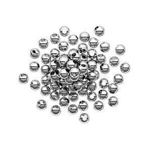 Bead, sterling silver, 3mm seamless round. Sold per pkg of 1,000.