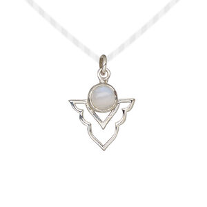 Rainbow moonstone / sterling silver 1pkg1, open arrowhead drop natural antiqued 15.5x14mm