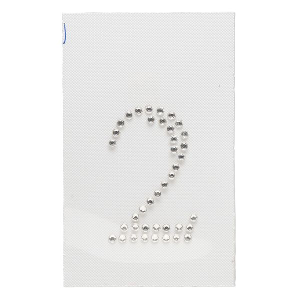 Iron-on transfer 1pk crystal clear, Preciosa Czech crystal 33.5x21.5mm "2" image number 0