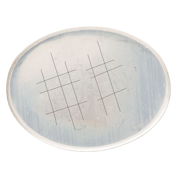 Bezel cup, sterling silver, solid back, 40x30mm unpolished oval. Sold individually. image number 0