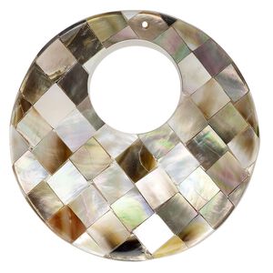 Focal, black lip shell / gold lip shell / mother-of-pearl shell (assembled), 49-50mm single-sided go-go, Mohs hardness 3-1/2. Sold individually.