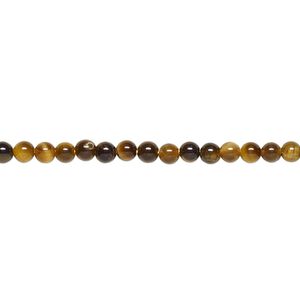 Tigereye 1pkg1, round bead natural 15.5-16 inch 3mm