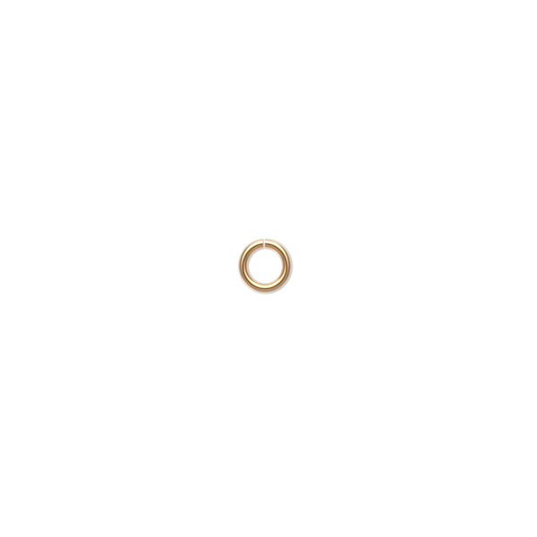 Jump ring, 14Kt gold-filled, 4.5mm round, 3.1mm inside diameter, 22 gauge. Sold per pkg of 20. image number 0