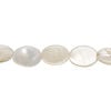 Mother-of-pearl shell 1pkg1, puffed oval bead 15 inch 11x8mm-12x9mm image number 0