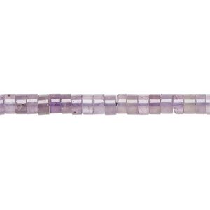 Banded amethyst 1pkg1, heishi bead natural 15.5-16 inch 4x1.5mm-4x2.5mm