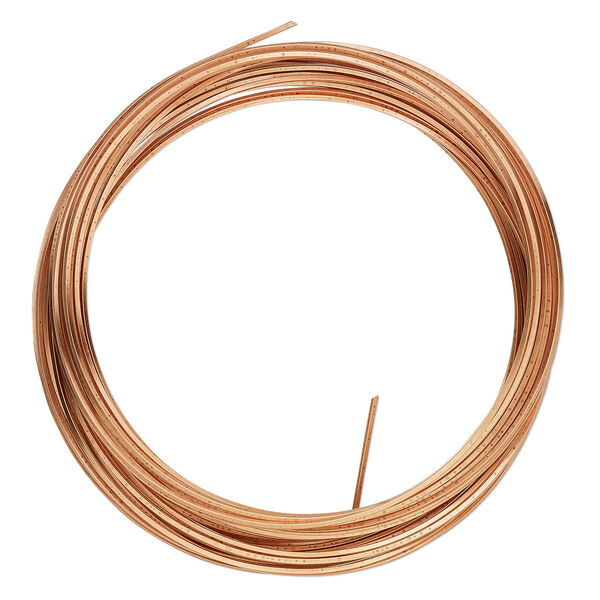Wire, ParaWire™, copper, square, 21 gauge. Sold per 7-yard section. image number 0