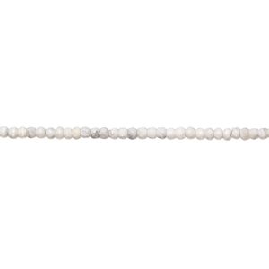 Howlite 1pkg1, hand-cut faceted rondelle bead natural 18 inch graduated 3x2mm-5x4mm