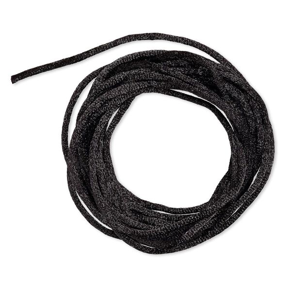 Cord, Satinique™, satin, black, 2mm regular. Sold per pkg of 10 feet. image number 0
