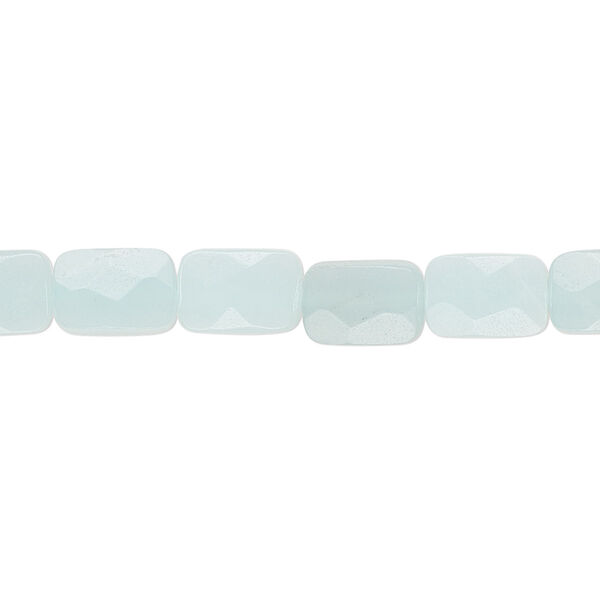 Amazonite 1pkg1, faceted rectangle bead natural B grade, 15.5-16 inch 9x6mm image number 0