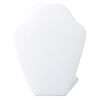 Display, necklace, leatherette, white, 4 x 3 x 1-1/2 inches, VELCRO&reg;-style tab on back with adjustable angle. Sold individually. image number 0