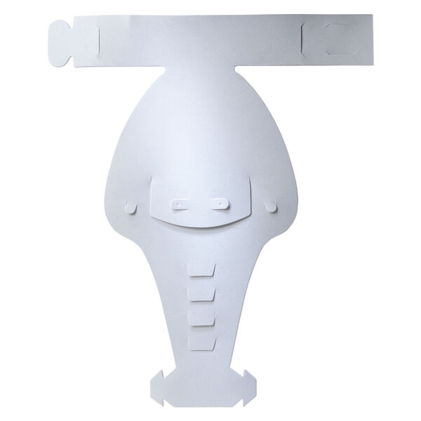 Display, foldable, necklace and earring, acrylic, flocked white, 10-1/4 x 9-1/4 x 3-3/4 inches assembled. Sold individually. image number 0