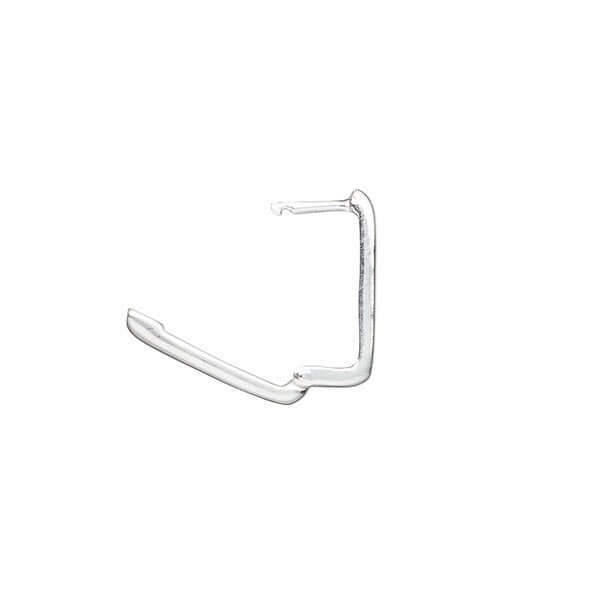 Earring leverback 1pkg2 sterling silver, 14.5mm, rectangle, 19 gauge image number 1