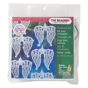 Ornament kit 1pkg1 The Beadery&reg; polystyrene, angel wings, mixed colors, ornament (7488)