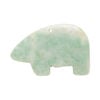 Ching hai "jade" 1pkg1, top-drilled and half-drilled Zuni-style bear focal natural, 34x22mm-38x30mm image number 1