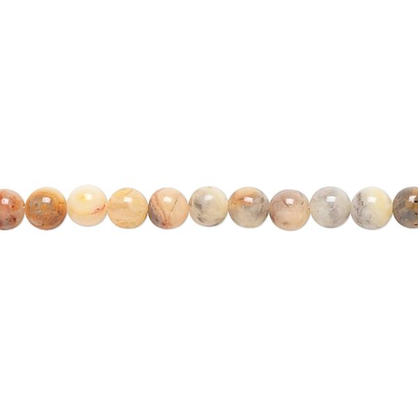 Crazy lace agate 1pkg1, round bead natural 15.5-16 inch 4mm image number 0