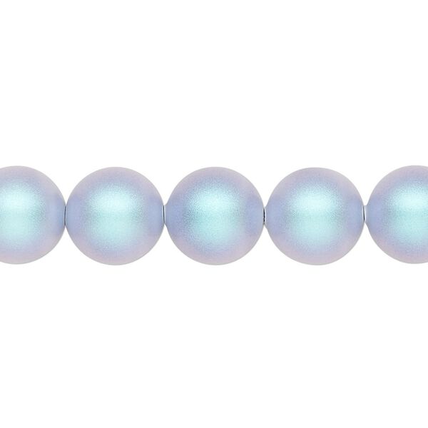Pearl 25pk iridescent light blue, Crystal Passions® 10mm round 5810 image number 0