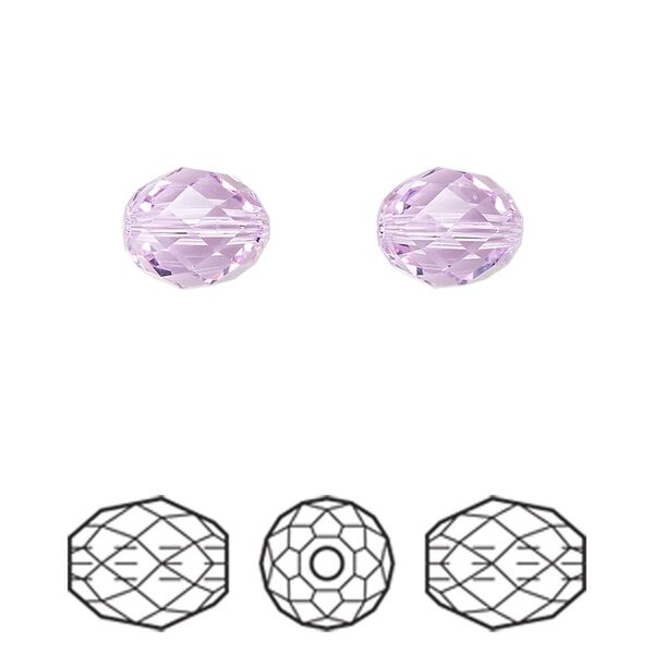 Bead 2pk violet, Crystal Passions® 9.5x8mm olive briolette 5044 image number 0
