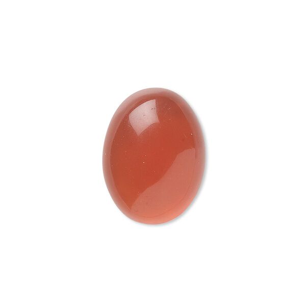 Cabochon, carnelian (dyed / heated), 16x12mm calibrated oval, B grade, Mohs hardness 6-1/2 to 7. Sold per pkg of 4. image number 0