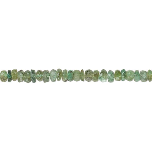 Emerald 1pkg1, hand-cut faceted rondelle bead 12 inch 3x1mm-4x2mm image number 0