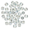 Bead 1pkg40 Czech dipped d&eacute;cor glass, light blue Apollo AB, 10mm round cathedral. image number 1