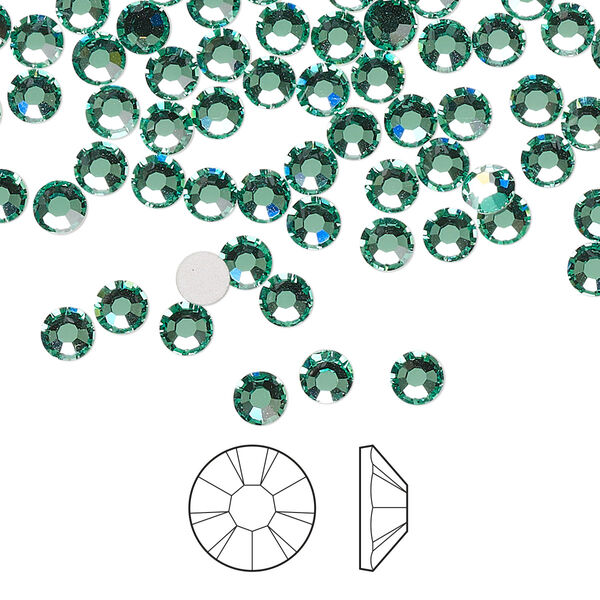 Flat back 144pk Caribbean Sea foil back, Preciosa MAXIMA Czech crystal rhinestone 3.8-4mm chaton rose round SS16 image number 0