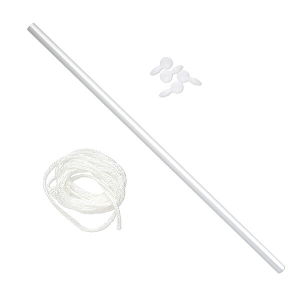 Warp, aluminum / plastic / texsolv nylon cord, white, 16 inches with (4) 25x11.5mm pegs. Sold individually. image number 0