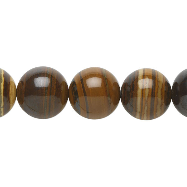 Bead, Jupiter jasper (natural), 12mm round, B grade, Mohs hardness 6-1/2 to 7. Sold per 15-1/2" to 16" strand. image number 0